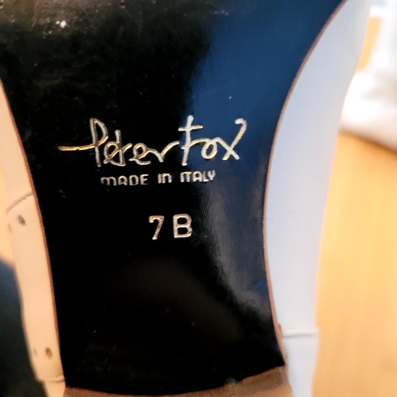 Peter Fox Italian Leather Cream Cowboy Boots - Picture 5 of 7